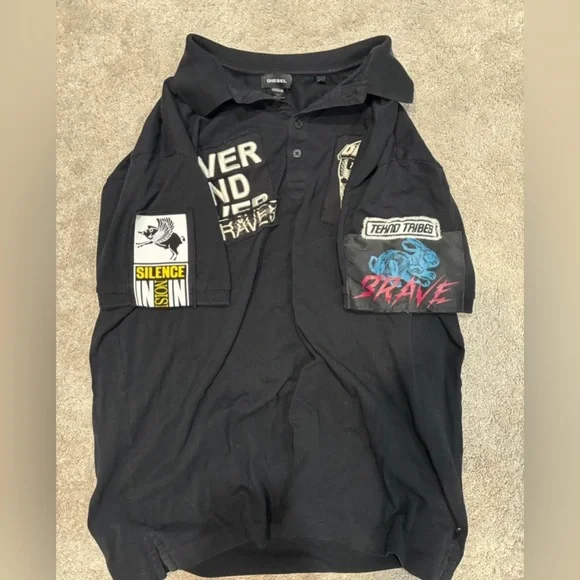 unique Diesel polo patchwork - Picture 3 of 6